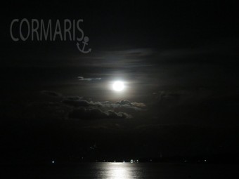 Magic Bali nights: Mond wie aus dem Vampirfilm. Foto: cku