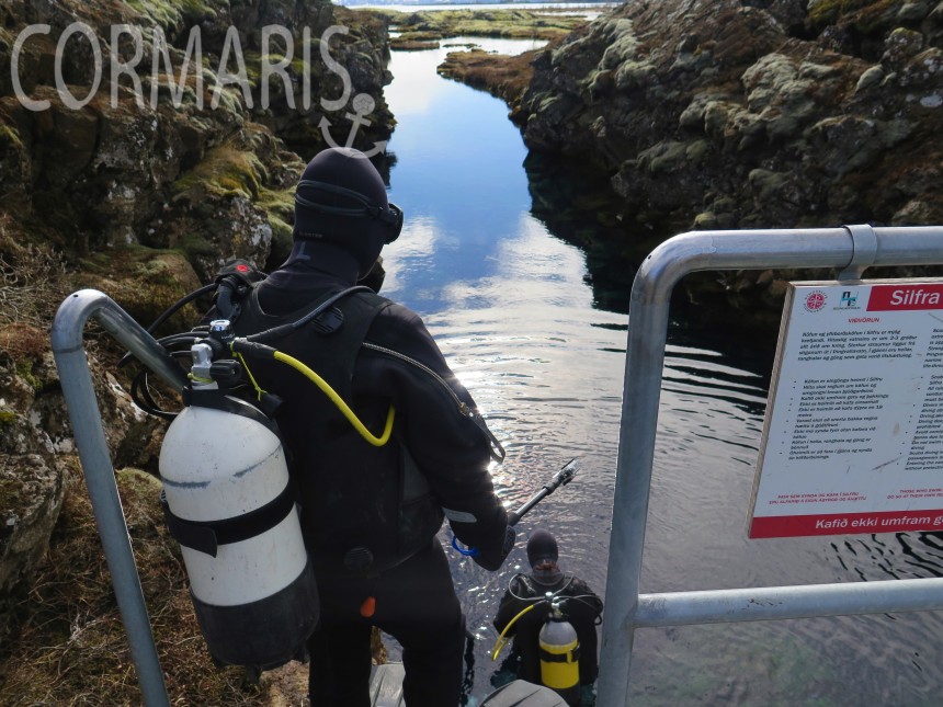 This is where the magic happens: Einstieg zur Silfra-Spalte im Thingvellir-Nationalpark. Foto: cku